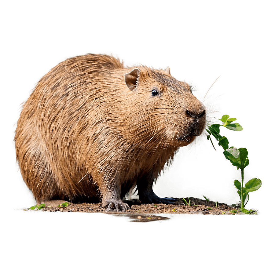 Capybara in Action Pose PNG   wcj27