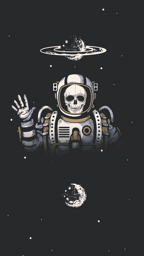 Download Space Astronaut Skeleton Wallpaper | Wallpapers.com