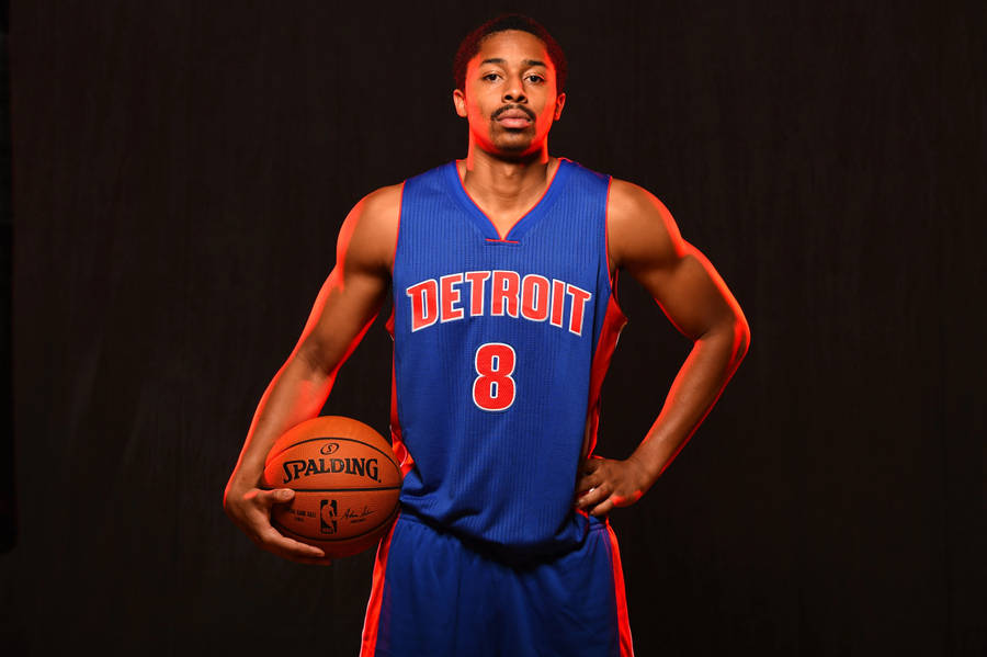 Download Spencer Dinwiddie Detroit Photoshoot Wallpaper | Wallpapers.com