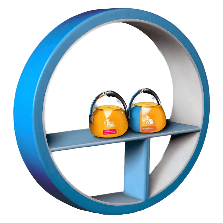 Circular Shelf Unit PNG 05242024