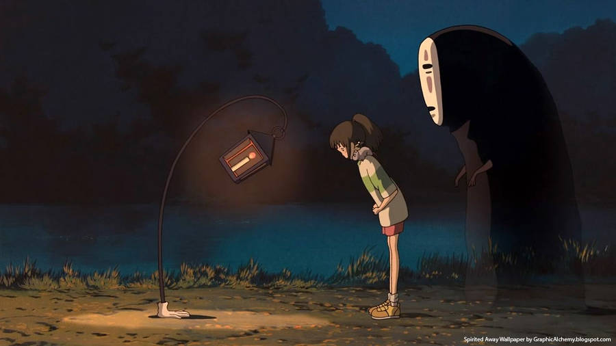 Download Spirited Away No Face Stalker Wallpaper | Wallpapers.com