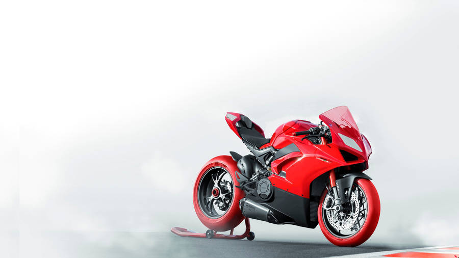 Download Sporty Red Ducati Panigale V2 Wallpaper Wallpapers Com