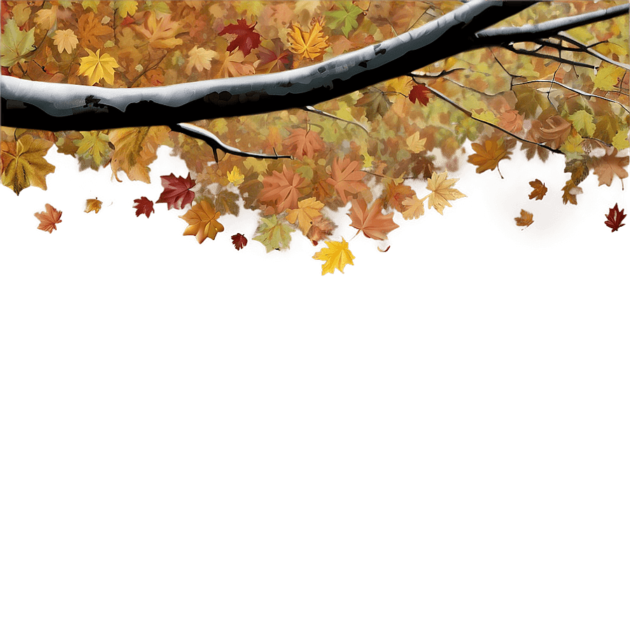 Autumn Leaves in Park PNG 05242024