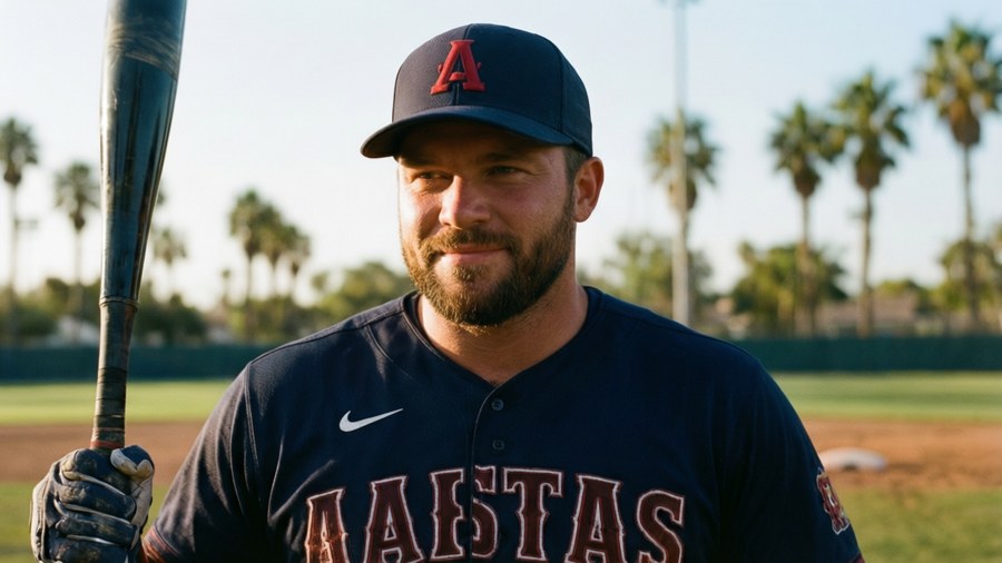 Austin Hays during spring training in Florida.