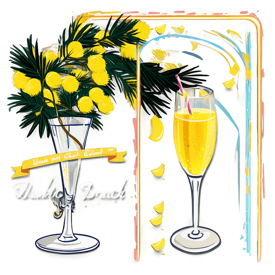 Mimosa Brunch Invitation PNG ija