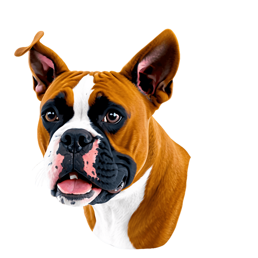 Boxer Dog Head PNG asr87