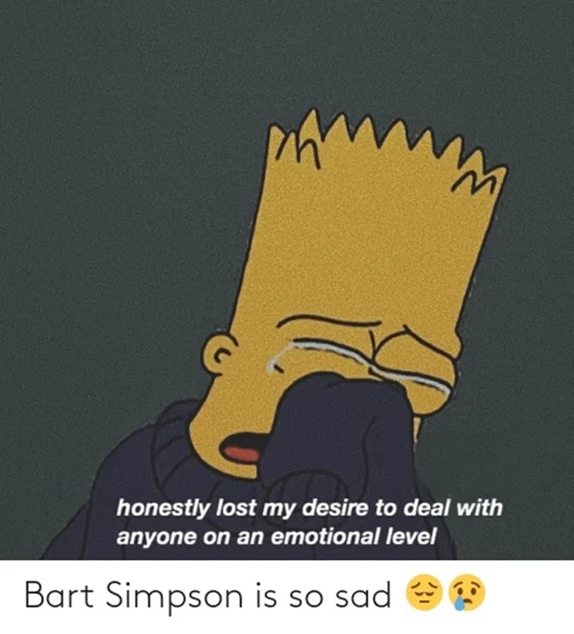 Depressed Bart Simpson