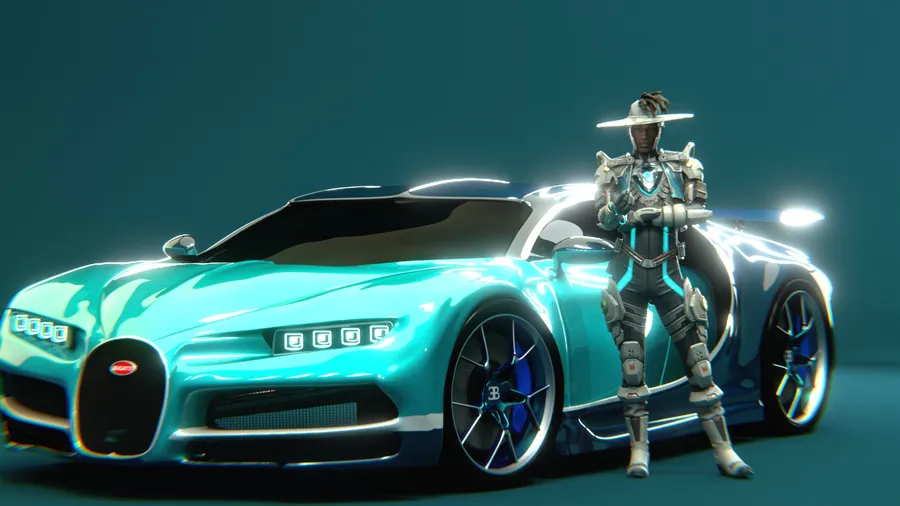 Neon Bugatti