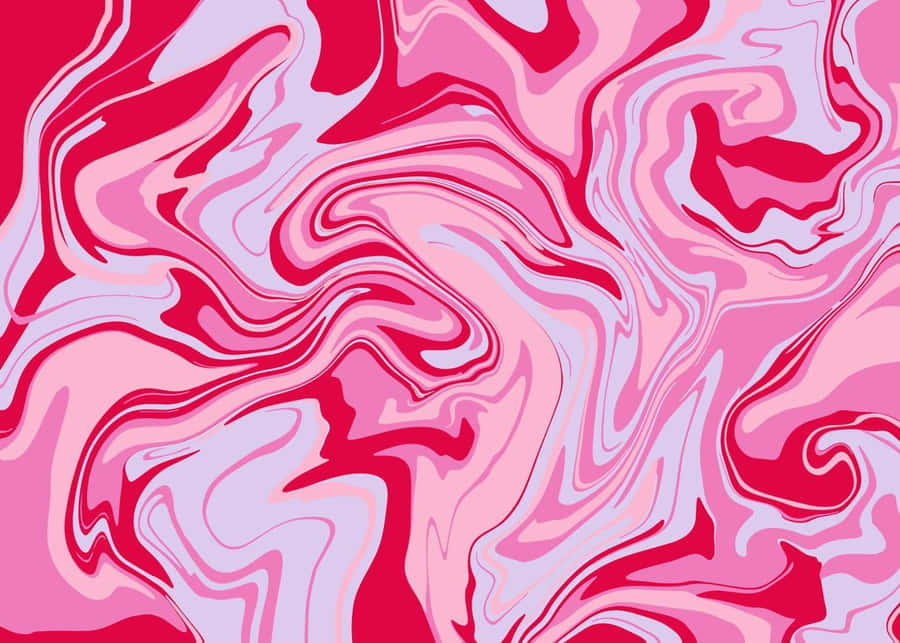 Arte Abstrata de Resina Rosa