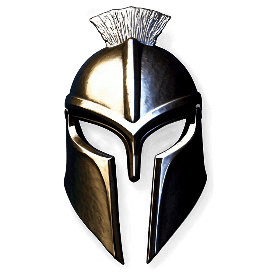 Silver Spartan Helmet PNG tou