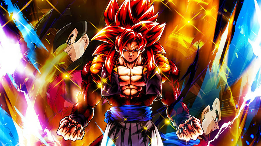 Download Ssj4 Gogeta Charging Attack Wallpaper | Wallpapers.com