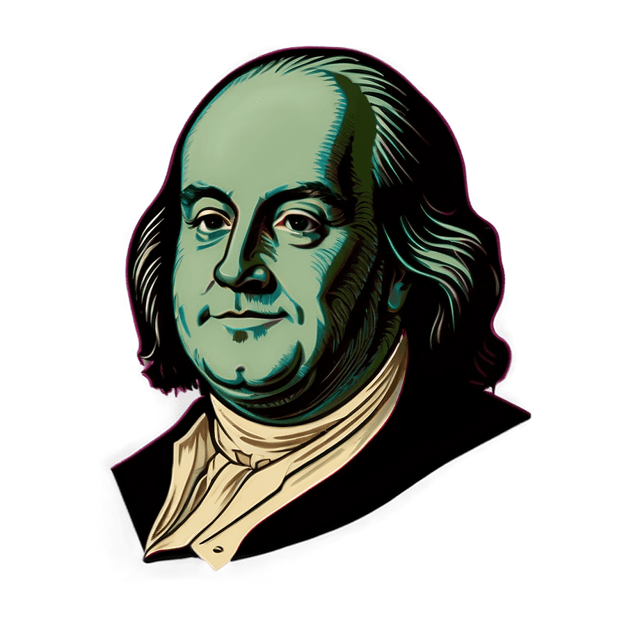 Benjamin Franklin Silhouette PNG sgf49
