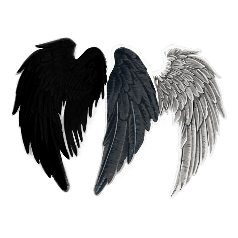Ethereal Angel Wing Silhouette PNG otb26