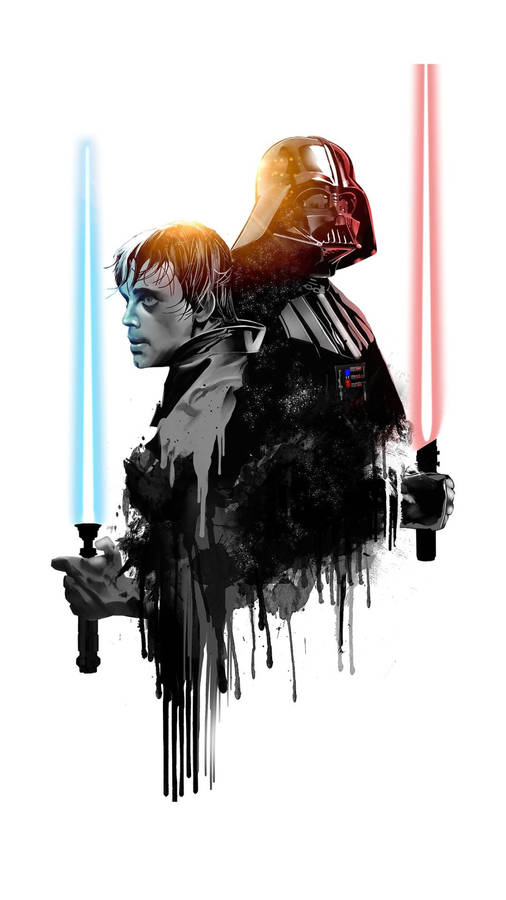 Download Star Wars Iphone 6 Plus Paint Artwork Wallpaper | Wallpapers.com