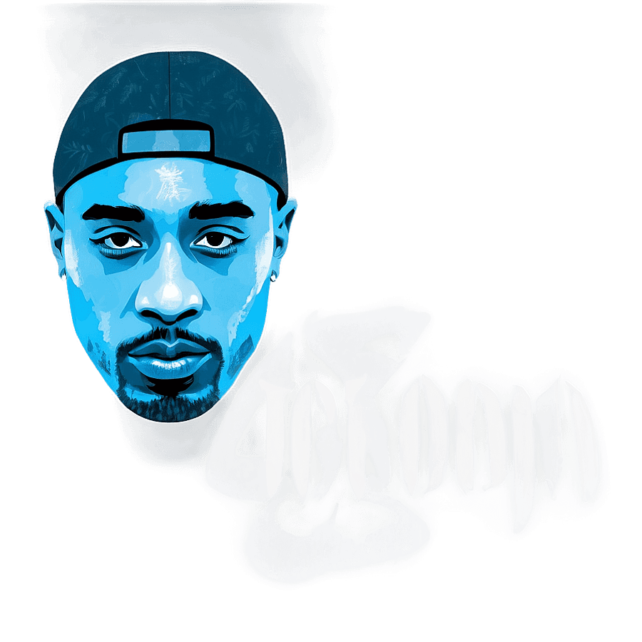 Tupac Black and White PNG oup