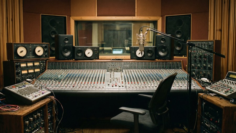 Glass Animals in the recording studio with analog gear