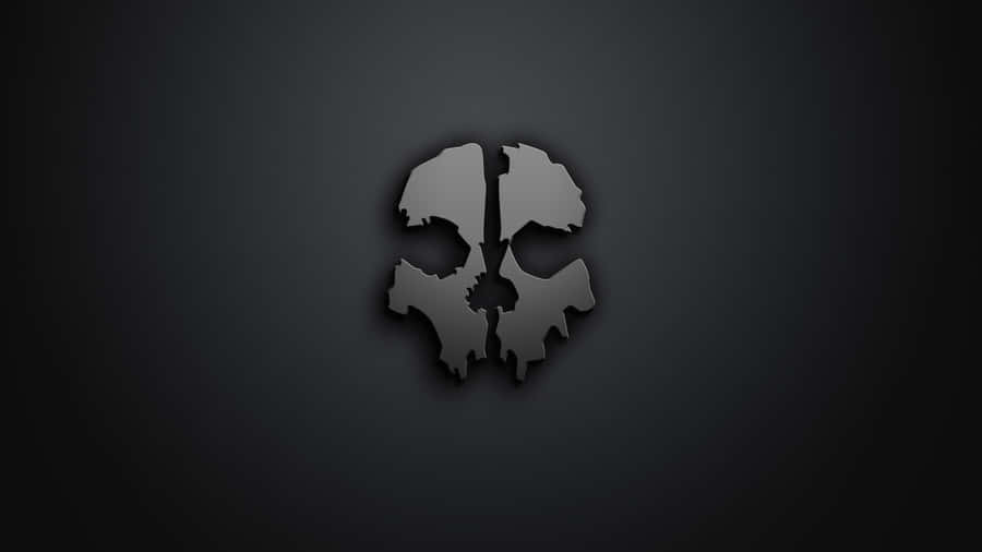 EinTotenkopf-Logo auf schwarzem Hintergrund