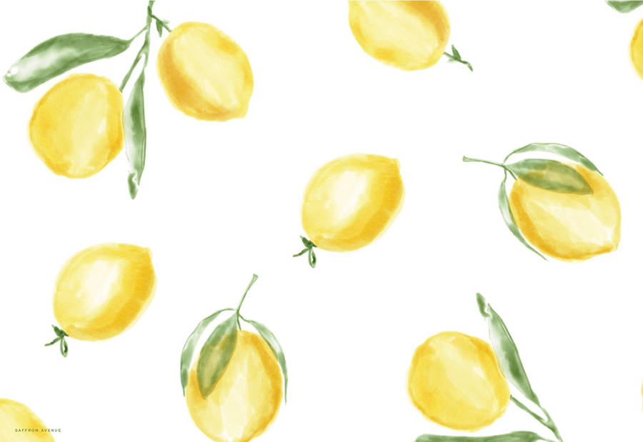 Download Summer Aesthetic Lemon Pattern Art Wallpaper Wallpapers Com