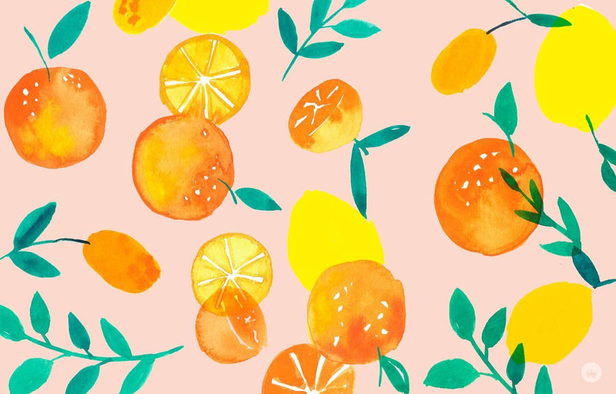 Download Summer Aesthetic Orange And Lemon Wallpaper Wallpapers Com