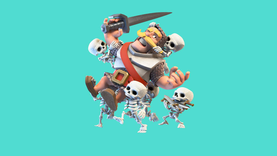 Download Supercell Knight With Skeletons Wallpaper Wallpapers Com