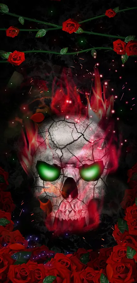Flaming Skull