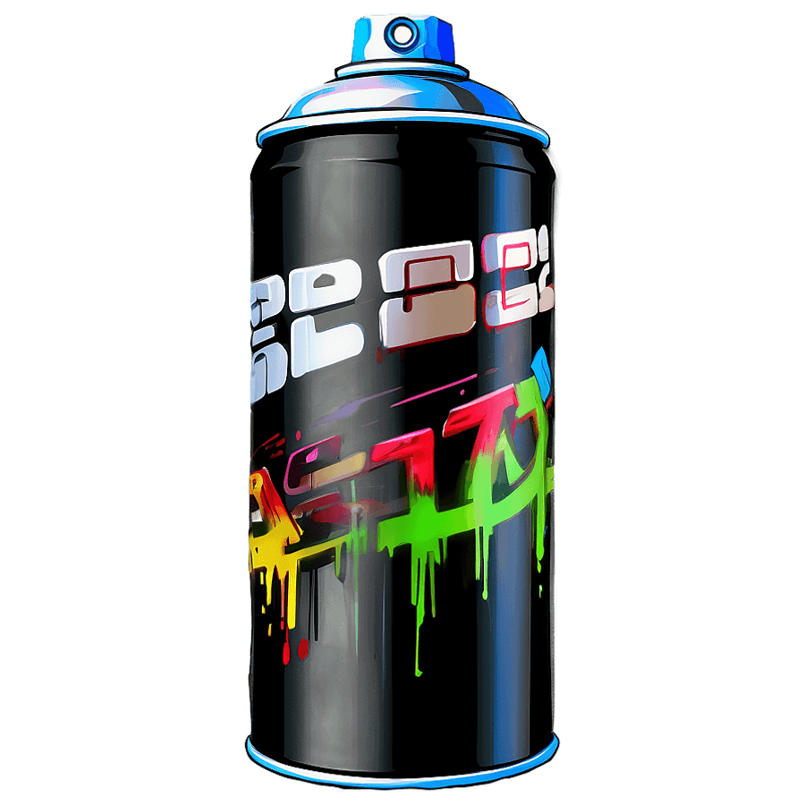 Spray Can with Graffiti Tags PNG 05252024