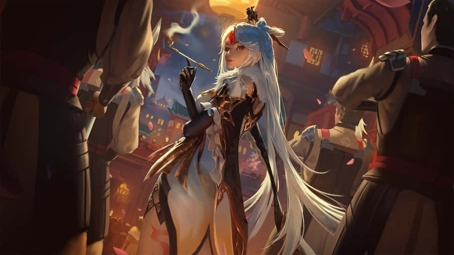 GenshinImpact Ningguang papel de parede 1920 x 1080