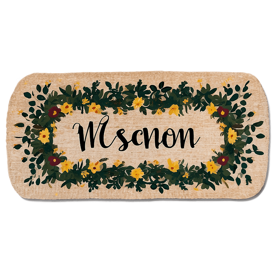 Farmhouse Welcome Rug PNG qcg