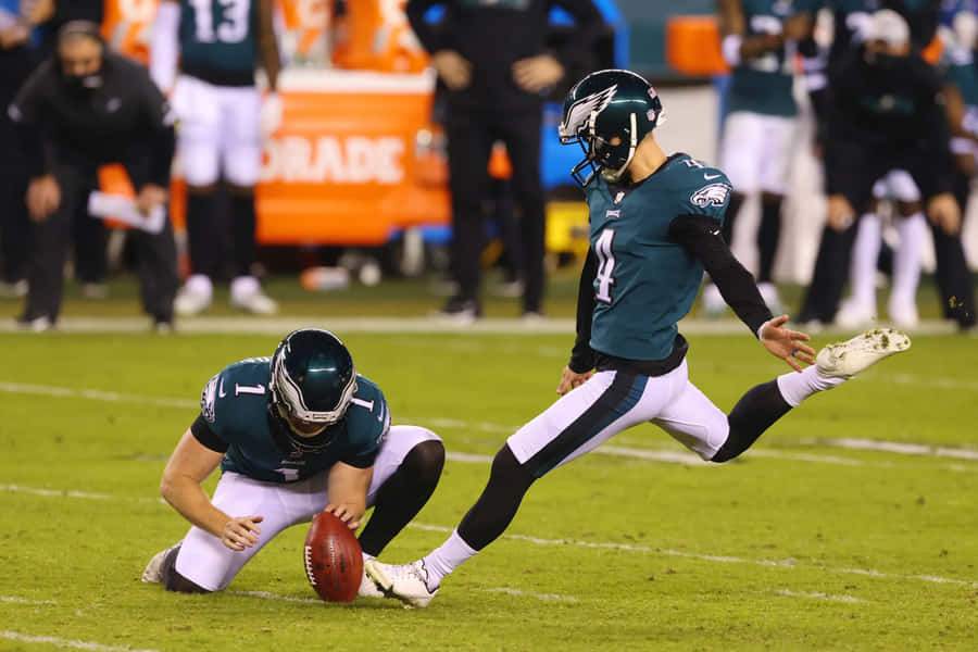 Tentativo di Field Goal in Partita di Football