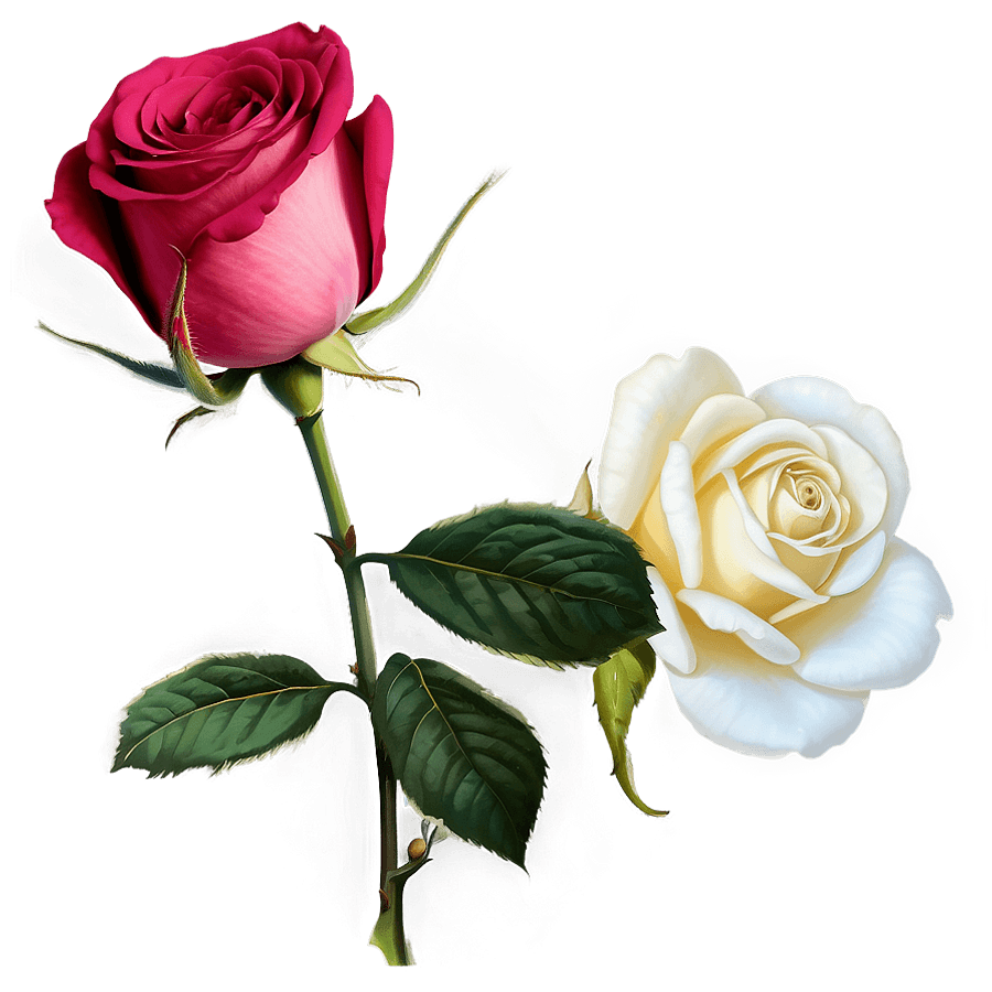 Victorian Rose Print PNG flf95