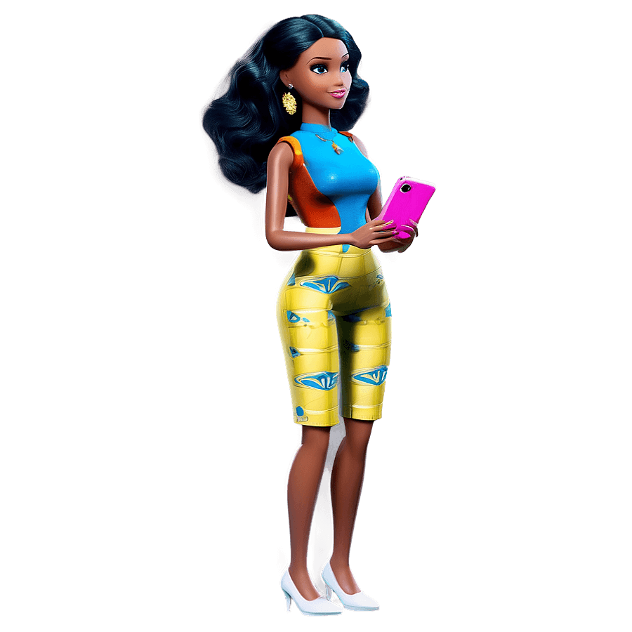 Black Barbie Friendship Moments PNG ydc49