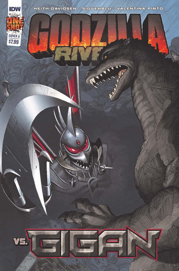 GodzillaVs Gigan 1000 x 1518 tapet/ bakgrundsbild