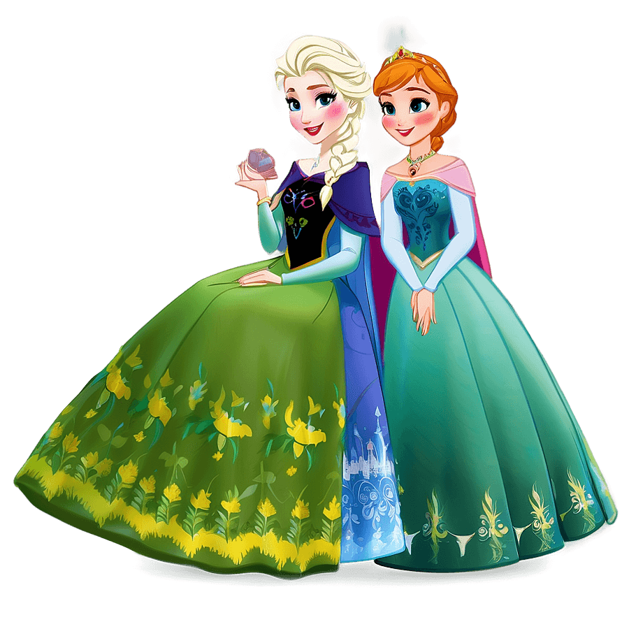 Elsa and Anna Coronation Day PNG 06242024