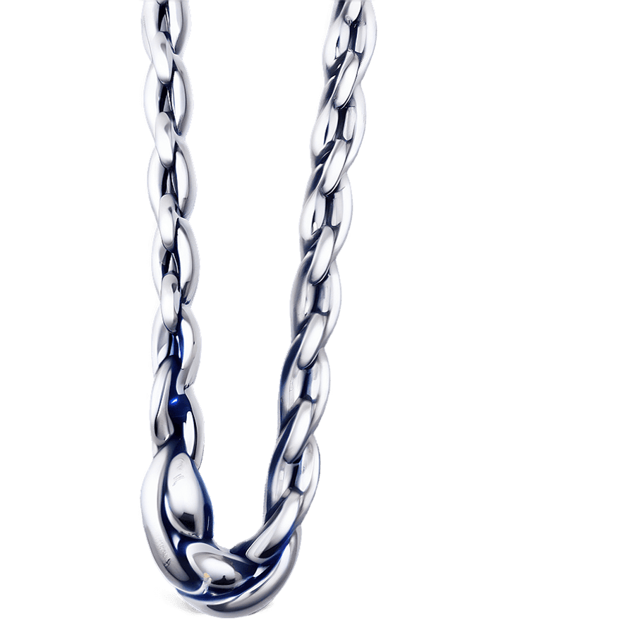 Silver Rope Chain PNG 05252024