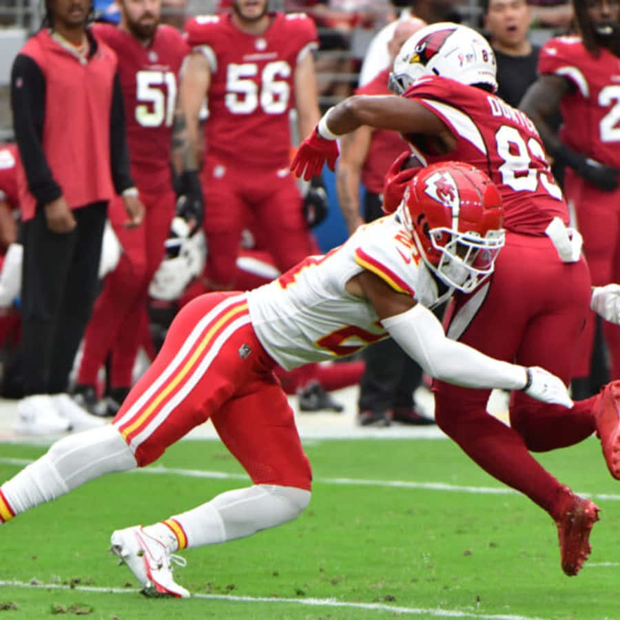 Azione di Football Tackle Kansas City Chiefs vs Arizona Cardinals