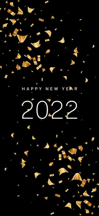 Gold Confetti New Year 2022
