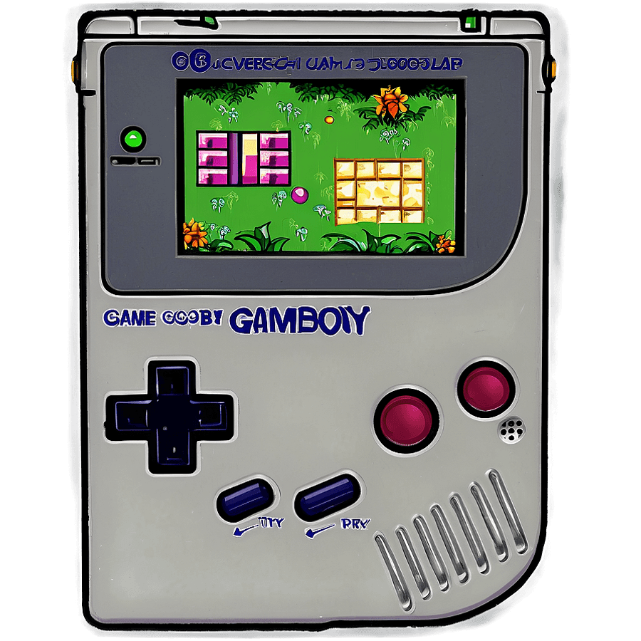 Game Boy with Games PNG 80