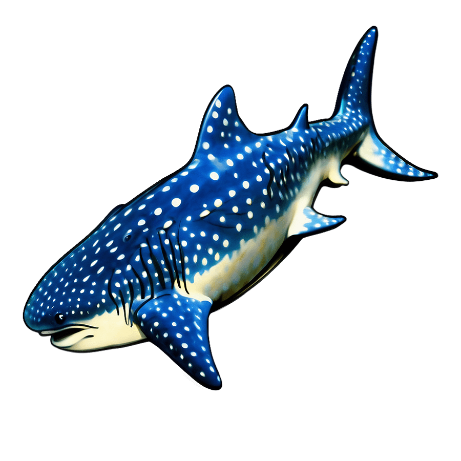 Vintage Whale Shark Sketch PNG 60