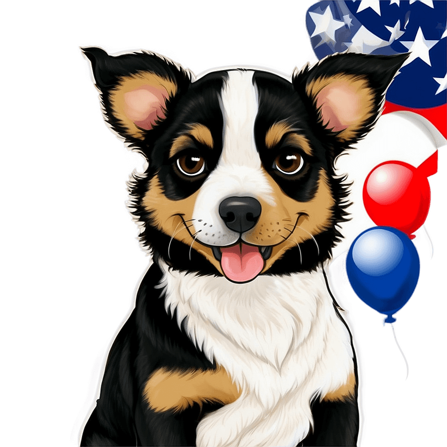 Patriotic Puppies Fourth Of July PNG het