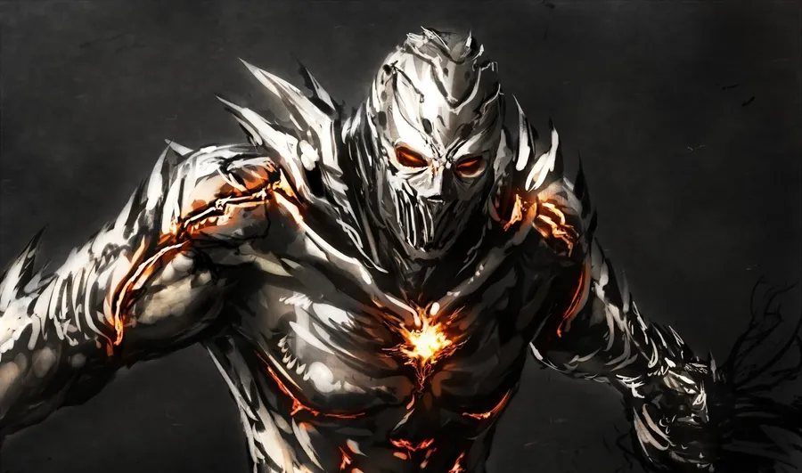 Metallic monster wallpaper
