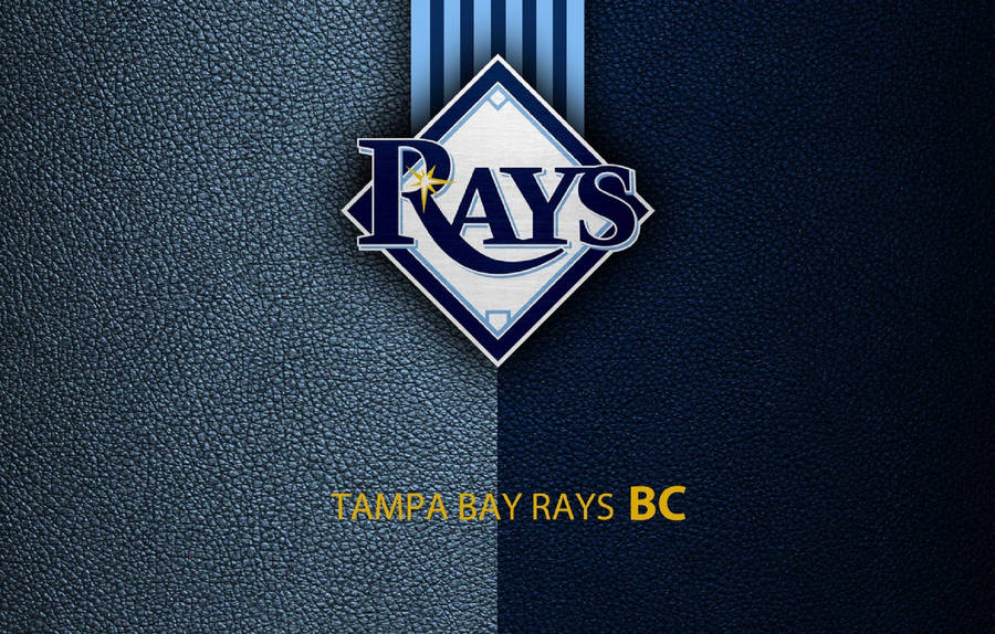 Download Tampa Bay Rays Blue Leather Logo Wallpaper | Wallpapers.com