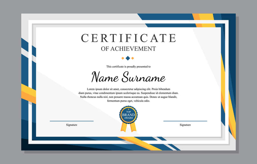 Officieltcertifikat baggrund.