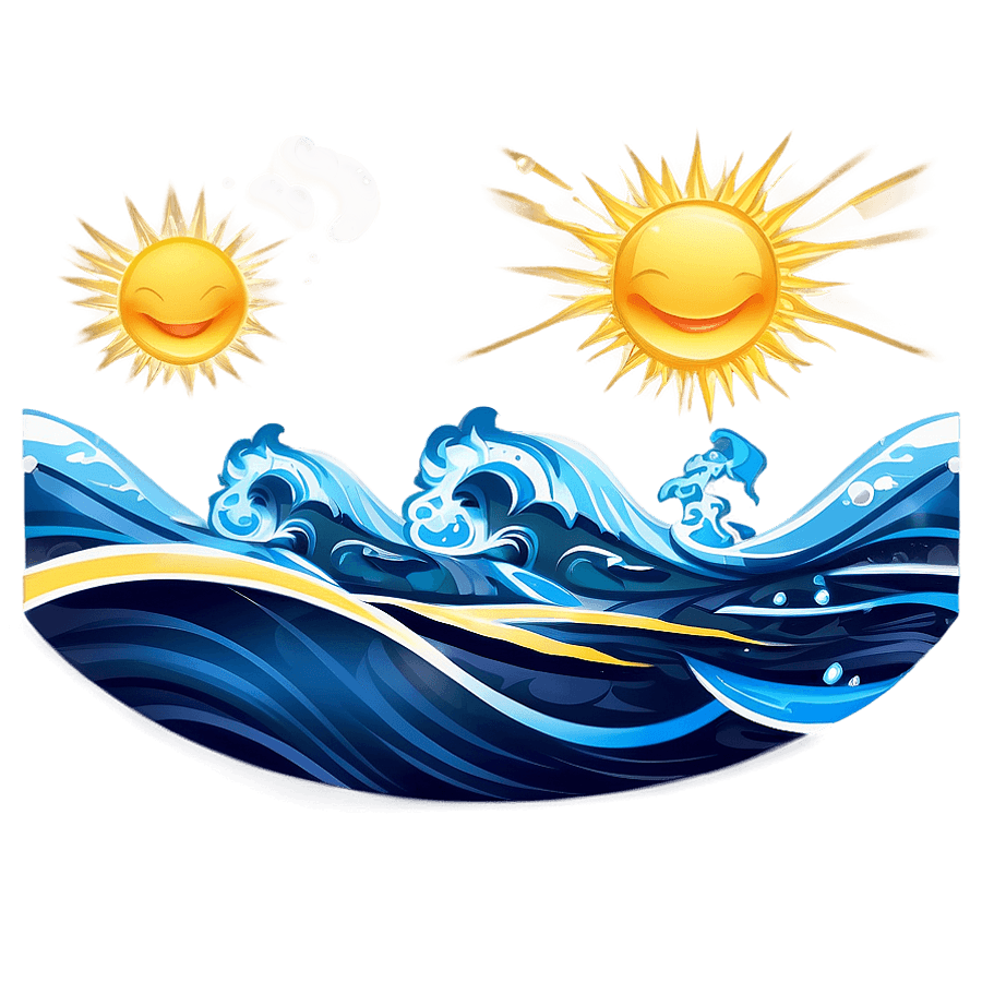 Sunshine and Ocean Waves PNG bhe