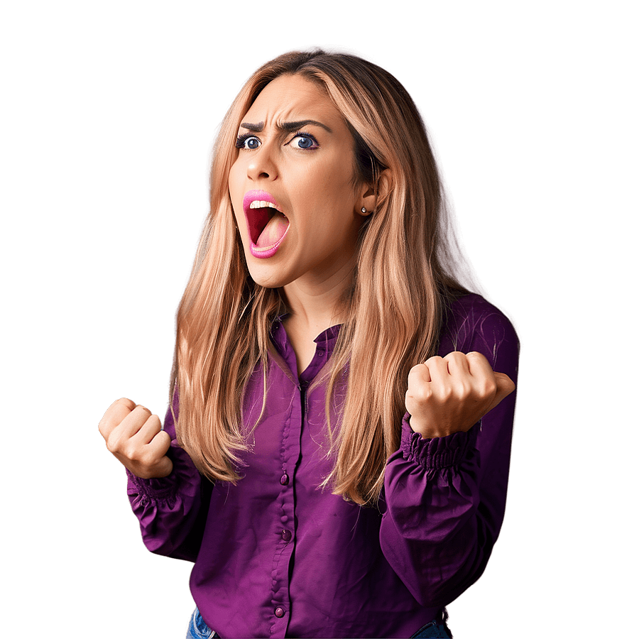 Angry Yelling Expression PNG hjn