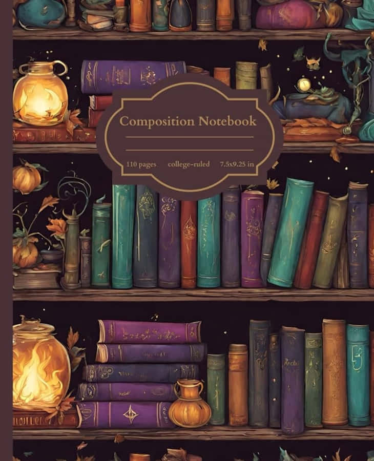 Copertina del Quaderno di Composizione con Libreria Incantata