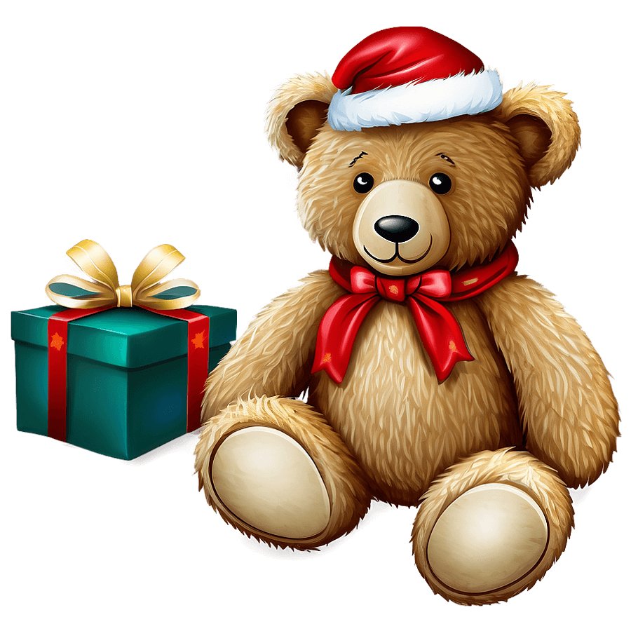 Christmas Teddy Bear Clipart PNG qjv79