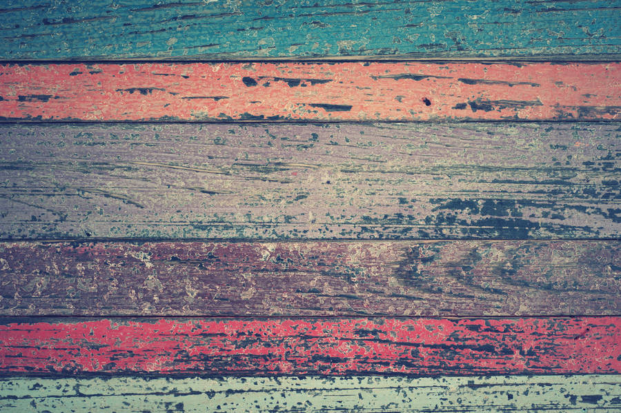 Textured Multi-Colored Wood Fence Wallpaper