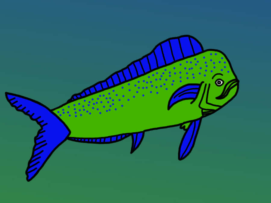 Ilustração Colorida de Peixe-Dourado