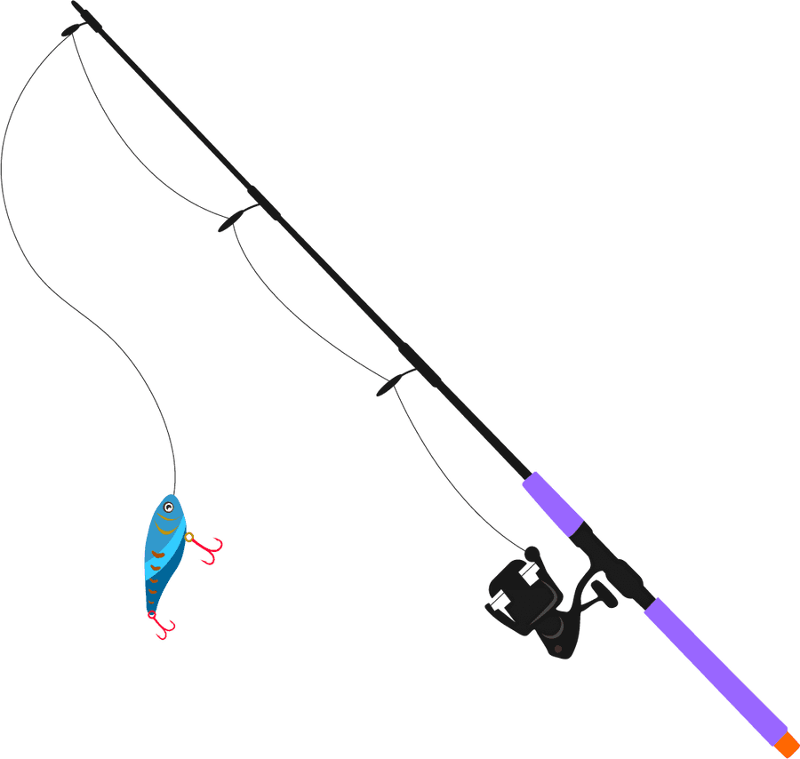 Fishing Pole Clipart Png Image01 - Transparent Background Fishing Pole Clipart, Png Download