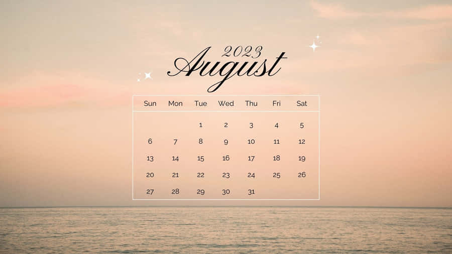 Papel de Parede do Calendário de Agosto de 2023